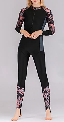 FEOYA One Piece Women's Diving Suit - UPF 50+ Lightweight Rash Guard, Long Sleeve, Full Sun Protection, Breathable, Swimming Suit - XL Orange - Image 4