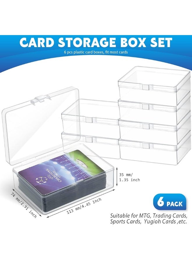 Vicenpal Playing Card Boxes Clear Plastic Deck Card Cases Trading Card Storage Box Holder Collectible 100 Card Game Card Cases 4.45 x 2.91 x 1.35 Inch Compatible with MTG TCG(6 Pcs) - Image 3