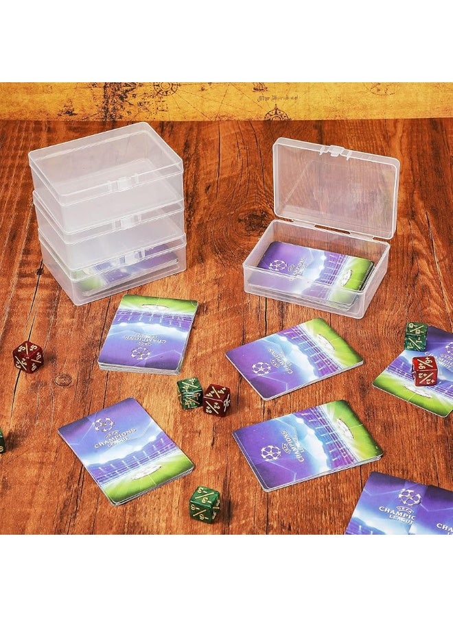 Vicenpal Playing Card Boxes Clear Plastic Deck Card Cases Trading Card Storage Box Holder Collectible 100 Card Game Card Cases 4.45 x 2.91 x 1.35 Inch Compatible with MTG TCG(6 Pcs) - Image 1