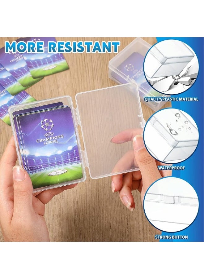 Vicenpal Playing Card Boxes Clear Plastic Deck Card Cases Trading Card Storage Box Holder Collectible 100 Card Game Card Cases 4.45 x 2.91 x 1.35 Inch Compatible with MTG TCG(6 Pcs) - Image 2