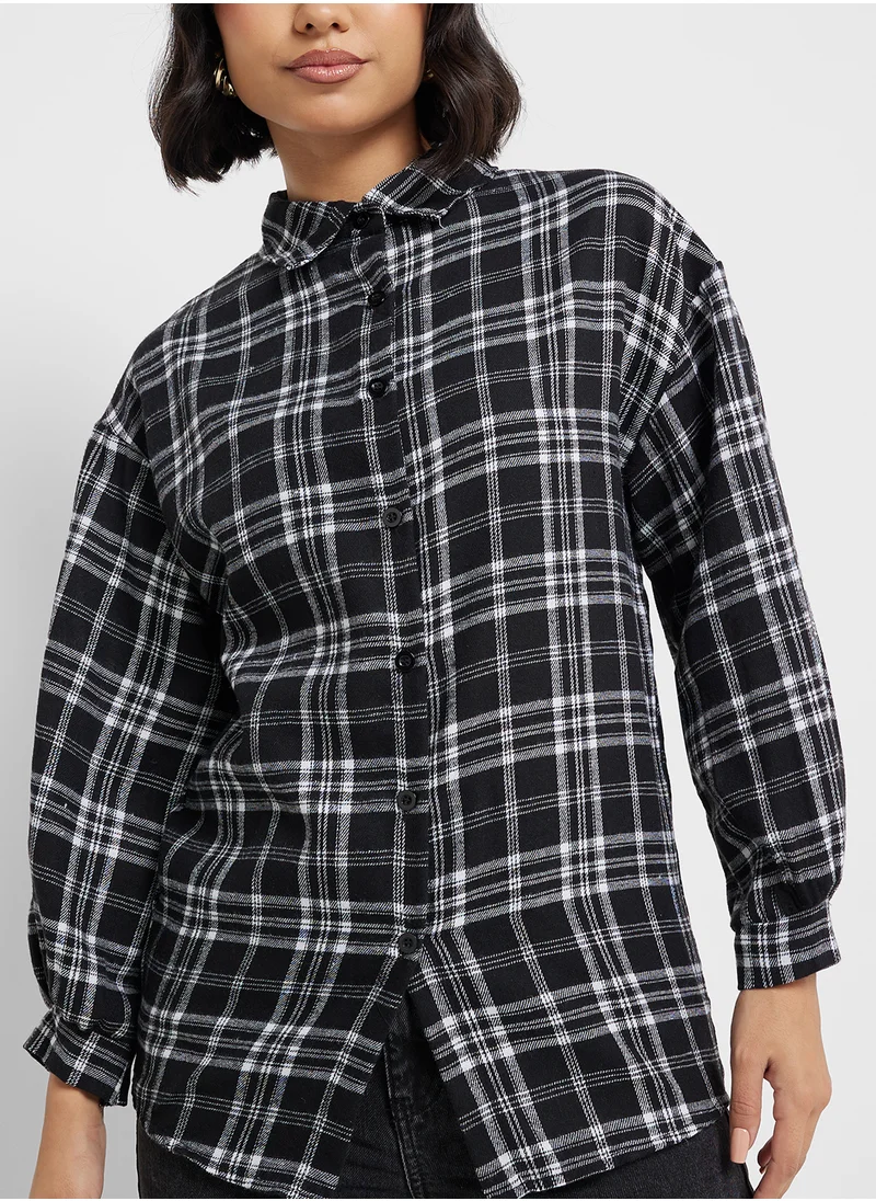 جينجر Oversize Checkered Vintage Shirt