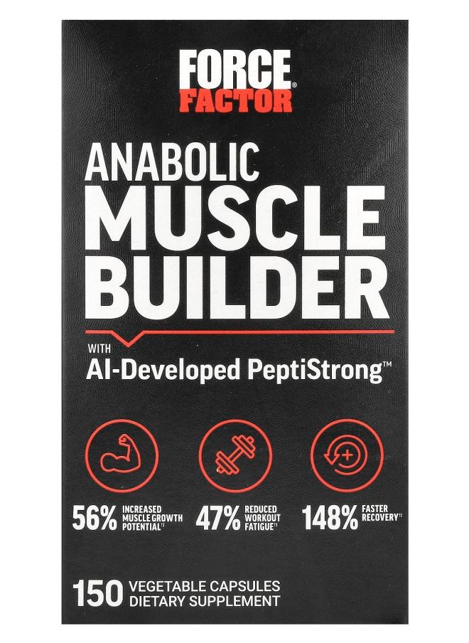 Force Factor - Anabolic Muscle Builder With AIDeveloped PeptiStrong 150 Vegetable Capsules - Image 1