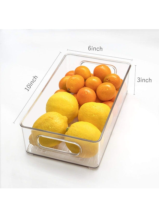 Peachjoy 6 PCS Clear Plastic Drawer Organizers and 100 PE Thickened Gloves, Multi-Purpose Storage Bins for Makeup, Jewelry, Bedroom, Bathroom & Office Organization  - Image 3