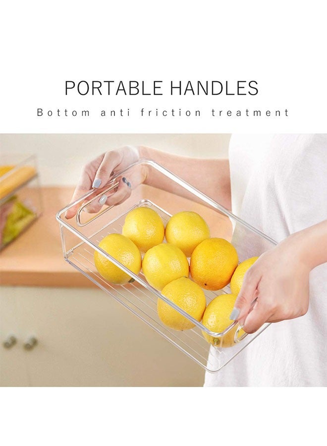 Peachjoy 6 PCS Clear Plastic Drawer Organizers and 100 PE Thickened Gloves, Multi-Purpose Storage Bins for Makeup, Jewelry, Bedroom, Bathroom & Office Organization  - Image 4