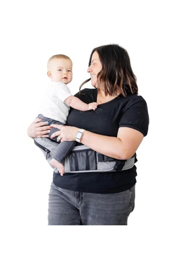 LAMAY 13.5cm Seat Carrier - Mom’s Choice Award Winner, Seen on Shark Tank, Ergonomic Carrier & Extenders for Newborns & Toddlers (Color : Gray) - Image 5