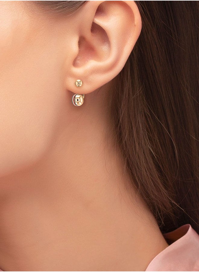 TOMMY HILFIGER Dress Women Ionic Plated Carnation Gold Steel Stud Earrings - 2780494  - Image 3