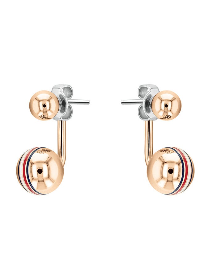 TOMMY HILFIGER Dress Women Ionic Plated Carnation Gold Steel Stud Earrings - 2780494  - Image 2