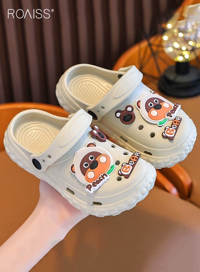 roaiss Kid's Adorable Sandals, Comfort Clogs with EVA Non-slip Sole, Breathable Slippers, Unisex Kids Slip on Slides, Casual Beach Shoes for Kids - Image 3