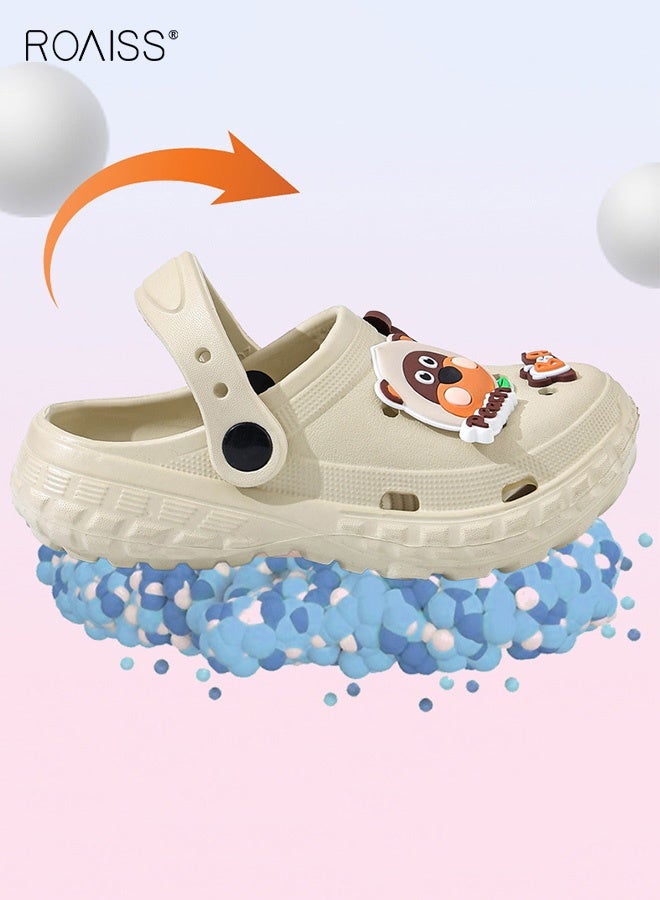roaiss Kid's Adorable Sandals, Comfort Clogs with EVA Non-slip Sole, Breathable Slippers, Unisex Kids Slip on Slides, Casual Beach Shoes for Kids - Image 4