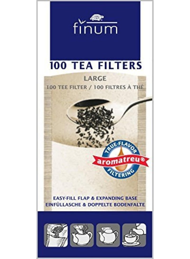Finum 100 Tea Filters, Large, Brown (2)
