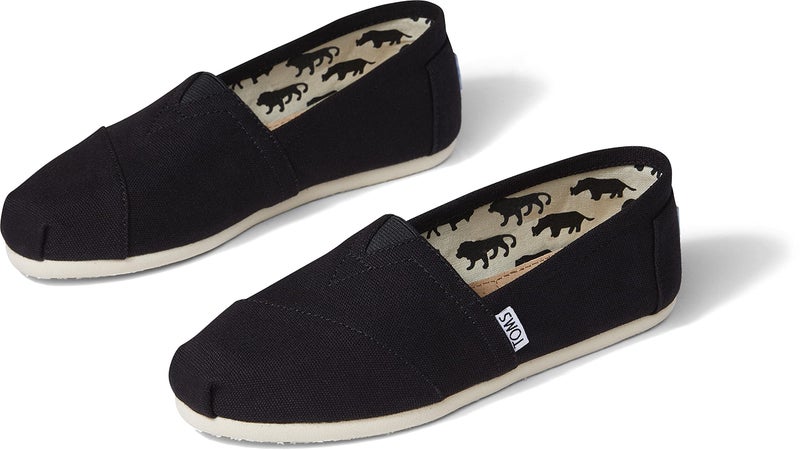 Toms Canvas Alpargata Flat (Womens)-Black-6 M US - Image 4