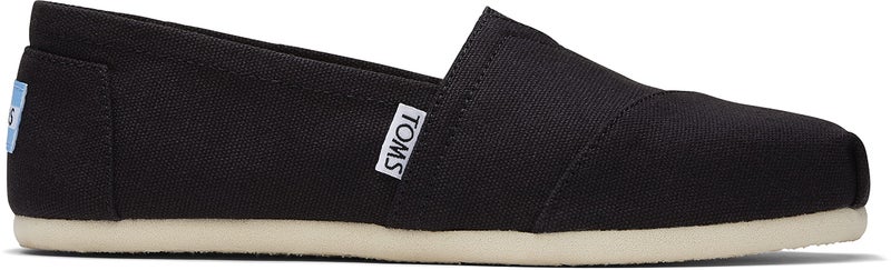 Toms Canvas Alpargata Flat (Womens)-Black-6 M US - Image 1