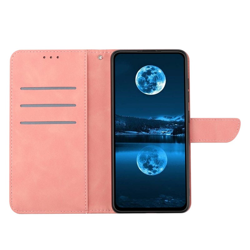 إيروريكس جراب هاتف جلدي منقوش بخياطة لهاتف Tecno Pova Curve 5G (وردي) - Image 3