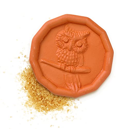 JBK Pottery Terra Cotta Brown Sugar Saver | Owl Design | Food-Safe Softener for Cookies, Marshmallows, Dried Fruits & More | Reusable Moisture Keeper by JBK Pottery | Durable & Charming Kitchen Tool - Image 1