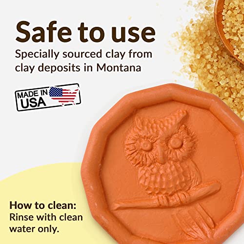 JBK Pottery Terra Cotta Brown Sugar Saver | Owl Design | Food-Safe Softener for Cookies, Marshmallows, Dried Fruits & More | Reusable Moisture Keeper by JBK Pottery | Durable & Charming Kitchen Tool - Image 5