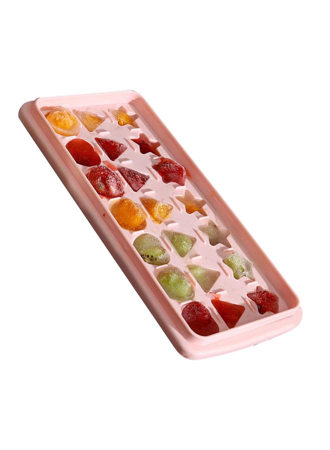 Homemade Ice Cube Molds Creative Shapes Ice Tray Plastic Ice Making Box for Home Light Pink  - Image 3