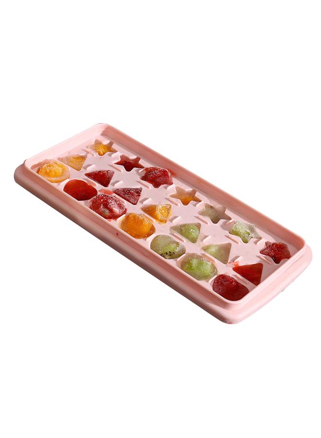 Homemade Ice Cube Molds Creative Shapes Ice Tray Plastic Ice Making Box for Home Light Pink  - Image 2