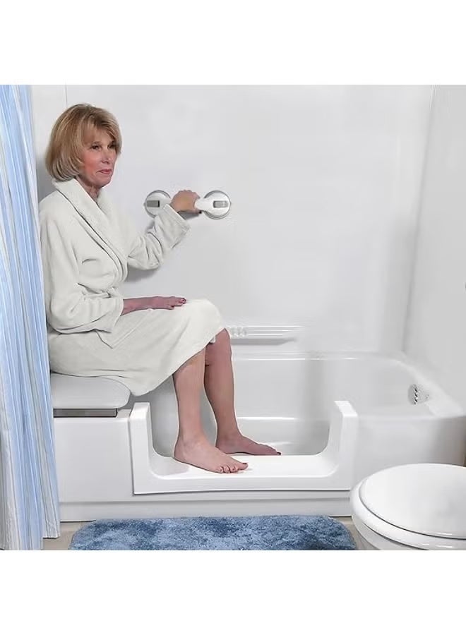 Pack of 2 Heavy-Duty Bathroom Grab Bars, Safety Support Handles for Shower Bathtub and Toilet Areas, Durable Wall-Mounted Stability Rails 30 cm - Image 2