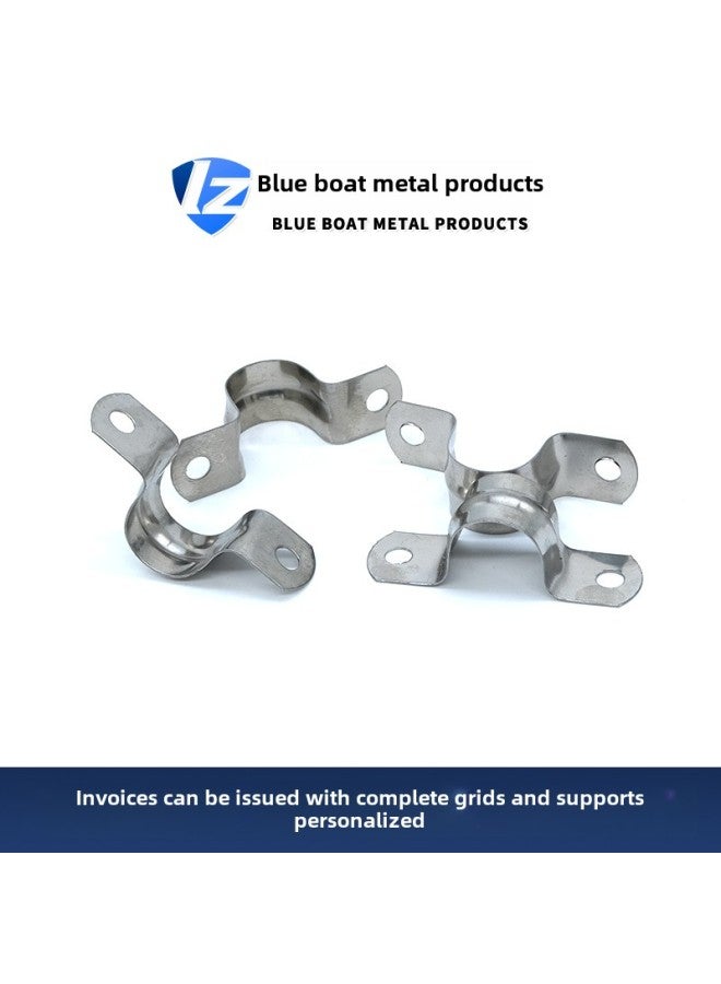 Source Manufacturer 304 Stainless Steel Riding Card U-Shaped Pipe Card Ohm Card Stainless Steel Saddle Card-Specification Model:1.0 Thick Saddle Card 40 (whole Piece)