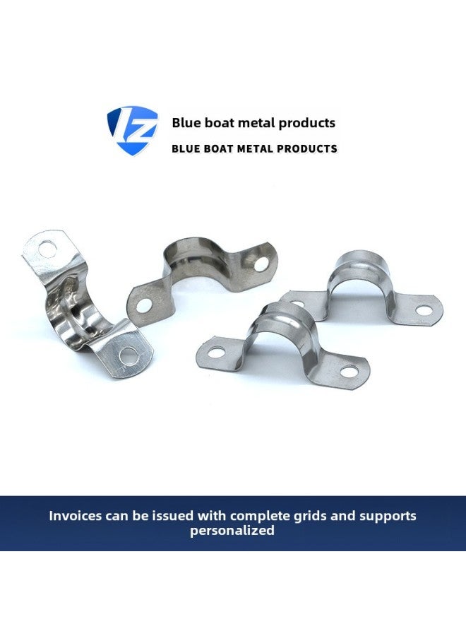 Source Manufacturer 304 Stainless Steel Riding Card U-Shaped Pipe Card Ohm Card Stainless Steel Saddle Card-Specification Model:1.0 Thick Saddle Card 40 (whole Piece)