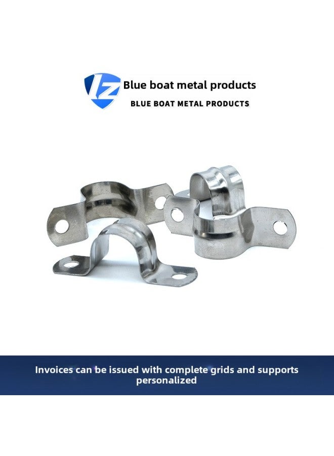 Source Manufacturer 304 Stainless Steel Riding Card U-Shaped Pipe Card Ohm Card Stainless Steel Saddle Card-Specification Model:1.0 Thick Saddle Card 40 (whole Piece)