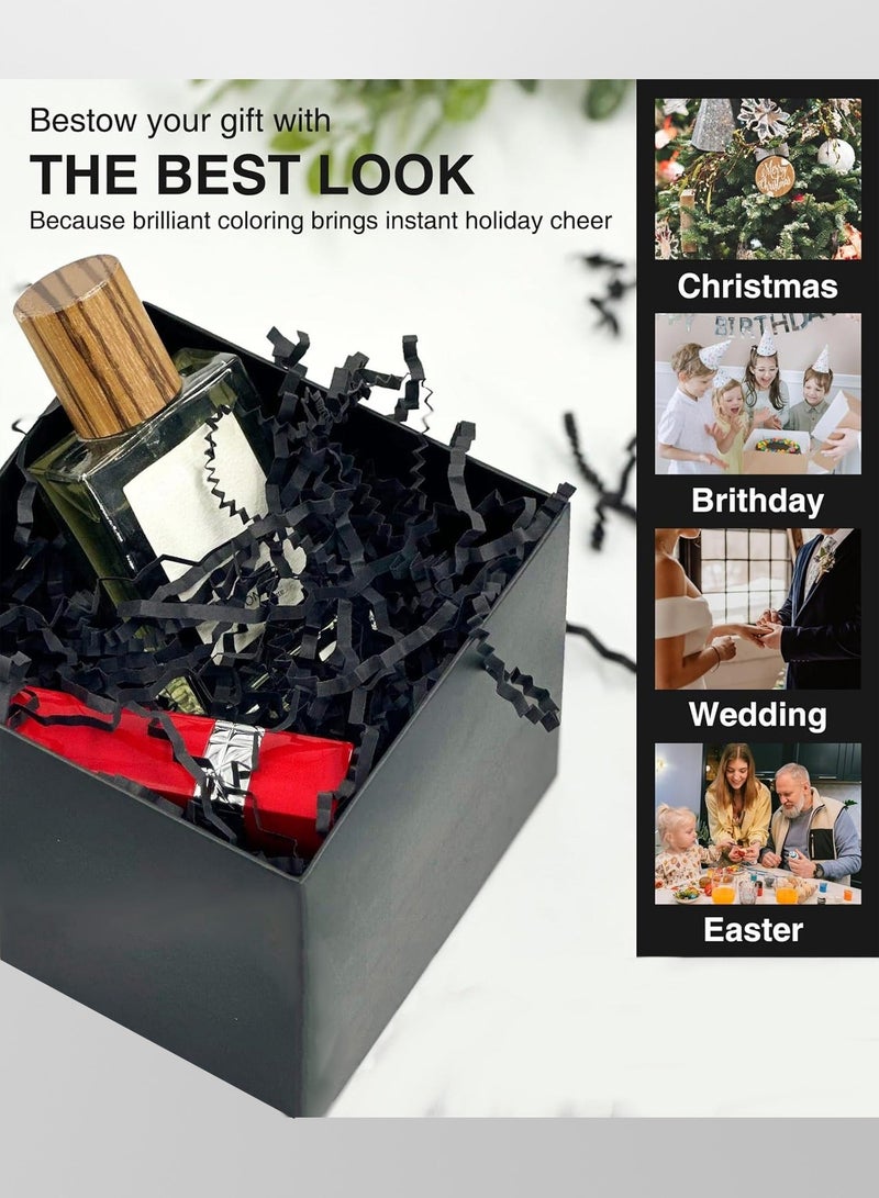 E COMMERCE  BAG E commerce Bag 150 G High Quality And Extra Soft Black Shredded Paper For Gift Box Filling Empty Gift Box Filler Gift Basket Decoration Weeding Gift Decore Crinkle Paper For Gift ,Crinkle Cut Paper ,Paper Grass Paper Shreds - Image 4