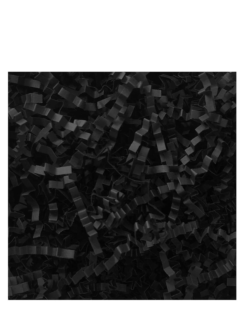 E COMMERCE  BAG E commerce Bag 150 G High Quality And Extra Soft Black Shredded Paper For Gift Box Filling Empty Gift Box Filler Gift Basket Decoration Weeding Gift Decore Crinkle Paper For Gift ,Crinkle Cut Paper ,Paper Grass Paper Shreds - Image 1