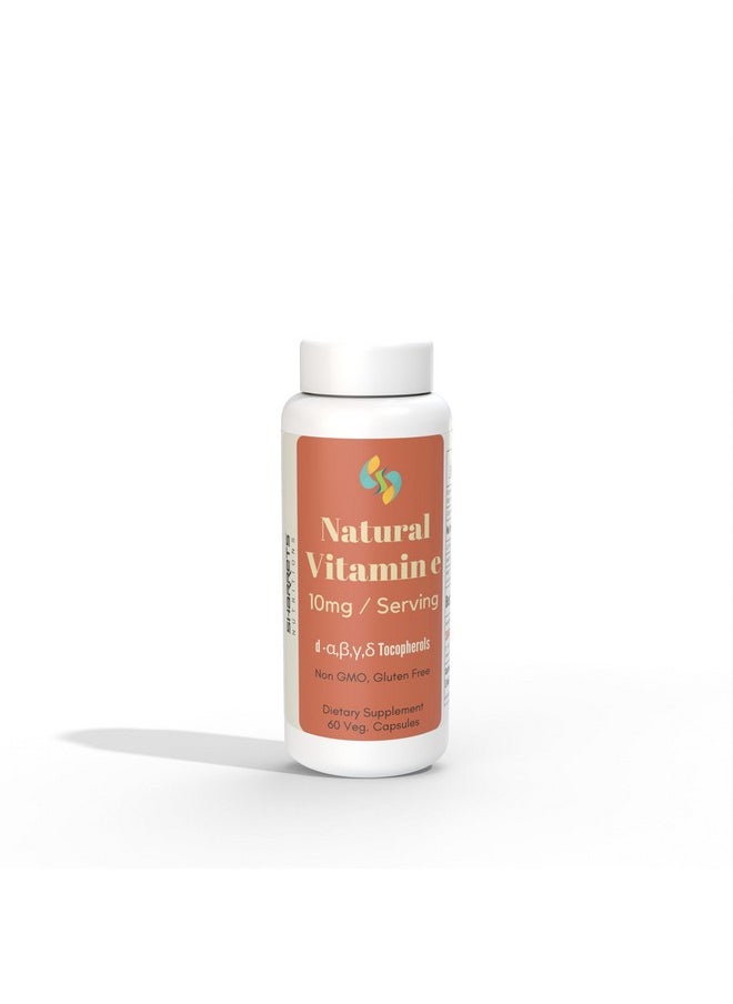 Sharrets - Vitamin E (Natural Mixed Tocopherol) - 60 Capsules For Skin, Heart, And Immune Health - Image 1