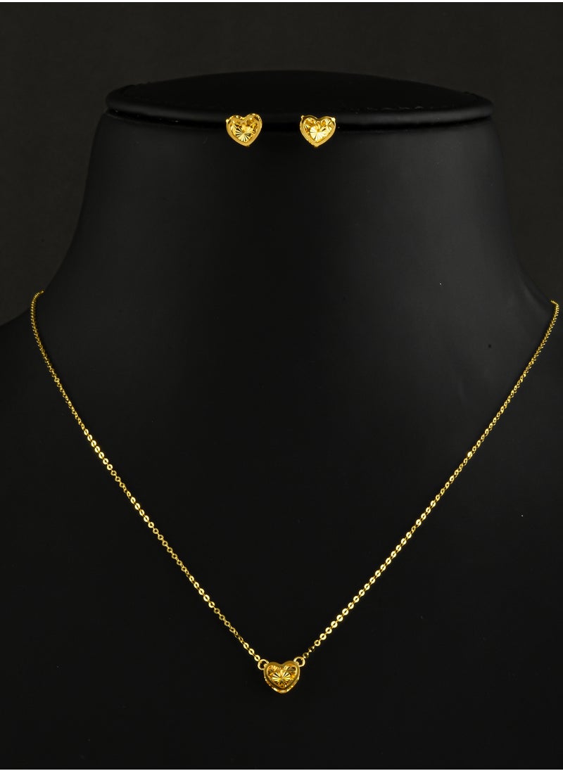 BAFLEH JEWELLERY Adorn Yourself in the Lightest Touch of Pure Gold with Bafleh’s Delicately Designed 22kt Necklace Set 