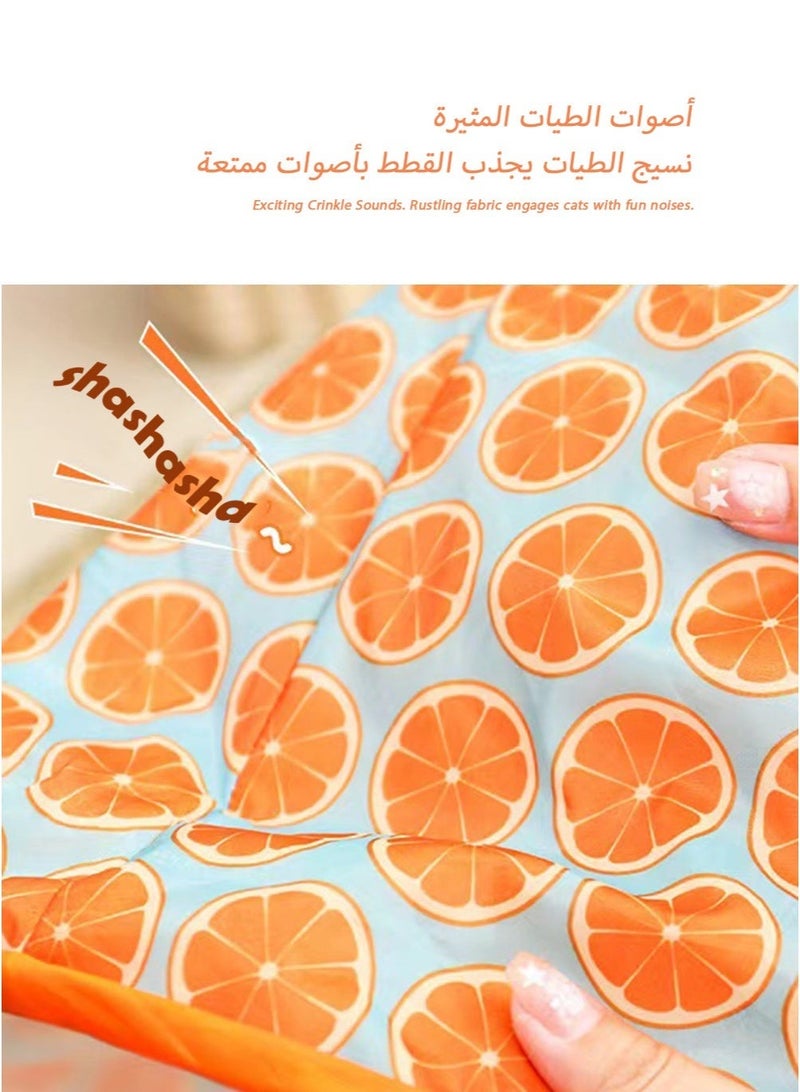 Interactive Cat Play Tunnel Toy for Saudi Homes - Foldable Crinkle Toy with Hanging Mouse & Balls, Interactive Peek-a-Boo Game for Saudi Cats, Saves Furniture - Image 4