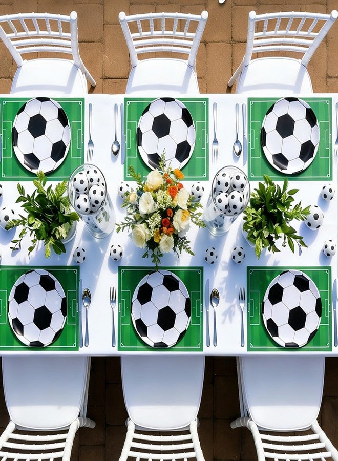 Webbylee Soccer Design 6-Piece Melamine Dinner Plates – 10-Inch Football Theme, Lightweight & Shatter Resistant, Dishwasher Safe, Parties & Indoor Outdoor Use - Image 4