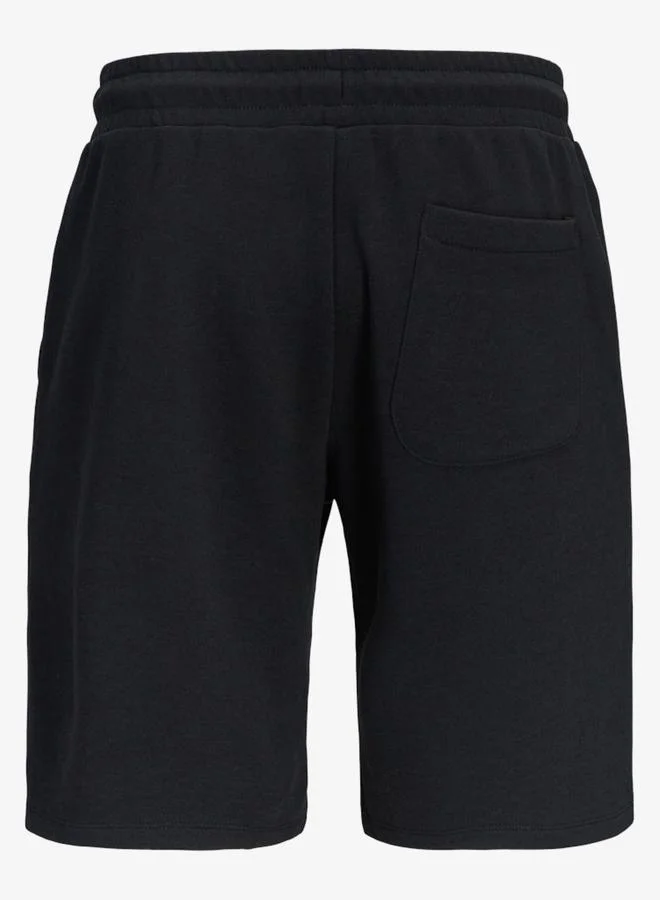 JACK & JONES Men Black Knee-Length Sweat Shorts