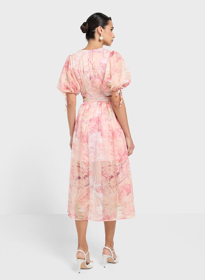 ايلا فستان بطبعة زهور - Image 2