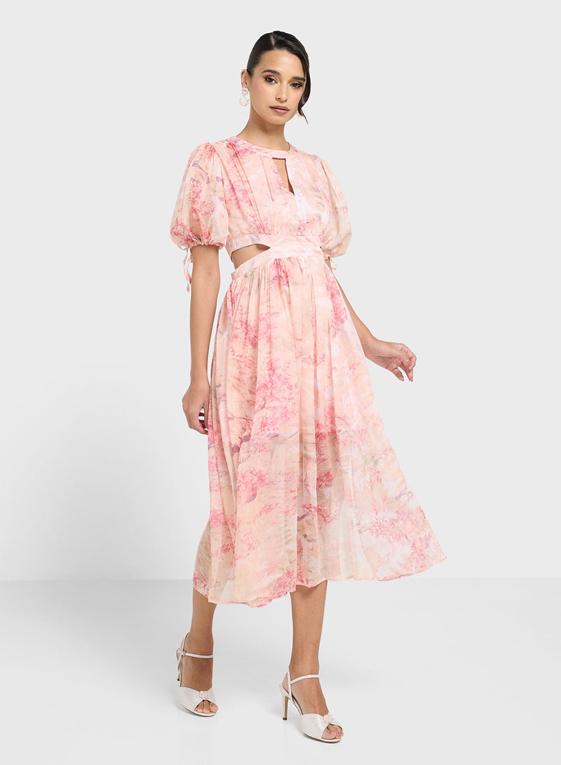 ايلا فستان بطبعة زهور - Image 4