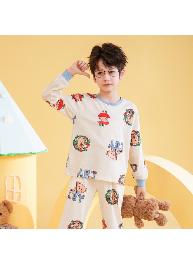 Fenton long Sleeve Round Neck Pullover Homewear Pajama Set For Boys In Spring/autumn - Image 4