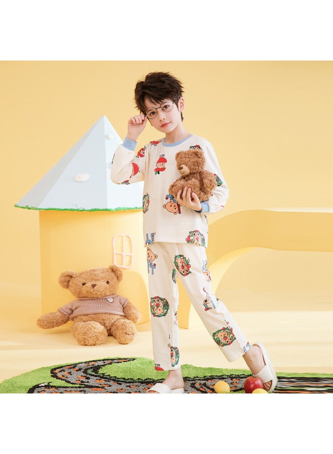Fenton long Sleeve Round Neck Pullover Homewear Pajama Set For Boys In Spring/autumn - Image 5