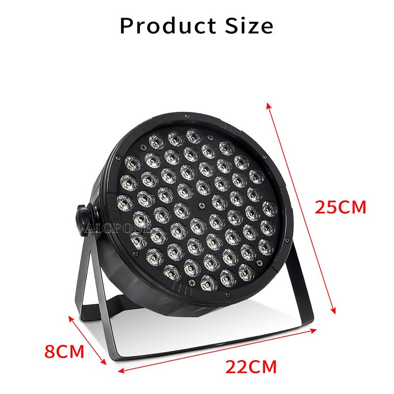 MLD MLD Flat Slim 60 LEDs Par Light RGB Stage Wash Lights Led Stage Lighting Super Bright DMX 512 for Bar Party Wedding Disco Club Shows Recording Studio Size 60 Ledcolour RGB Pack of 1  - Image 2