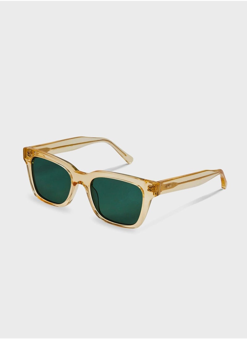 MESSYWEEKEND - Champagne Dean Wayfarers Sunglasses - Image 1