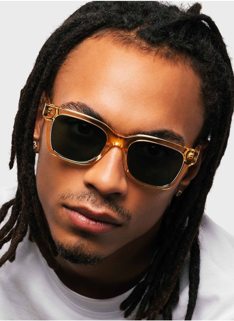 MESSYWEEKEND - Champagne Dean Wayfarers Sunglasses - Image 1