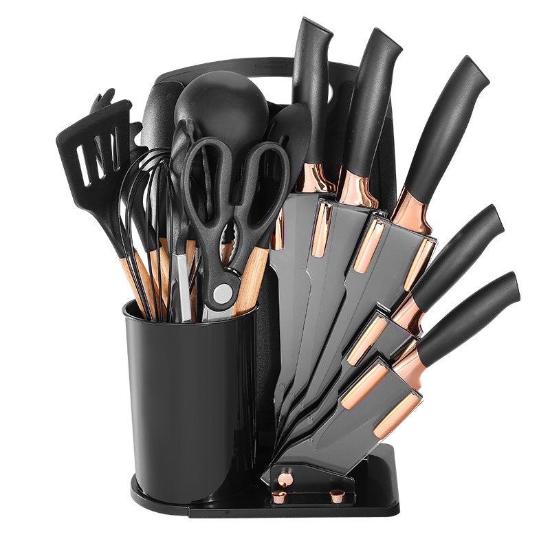 19-Piece Silicone Kitchen Utensil Set - Heat-Resistant, Non-Stick, Soft Material
