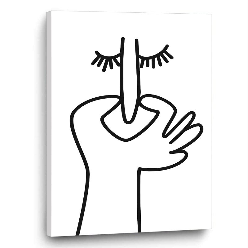 Home Trove فن المرحاض المضحك فن الجدران المرحاض فن الجدران البسيط صورة المرحاض البيضاء لتزيين الجدران فن الجدران الأسود والأبيض ملصق قماش المرحاض فن الجدران لرائحة سيئة ملصق بدون إطار - Image 1