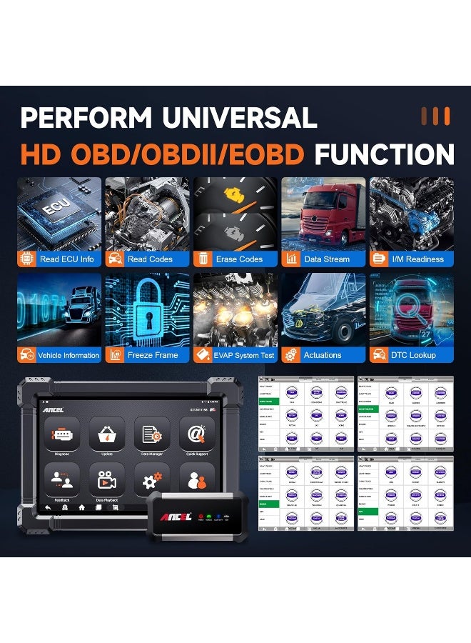 Ancel ANCEL X7 HD Heavy Duty Truck Scanner OBD2 Diagnostic Tool  - Image 5