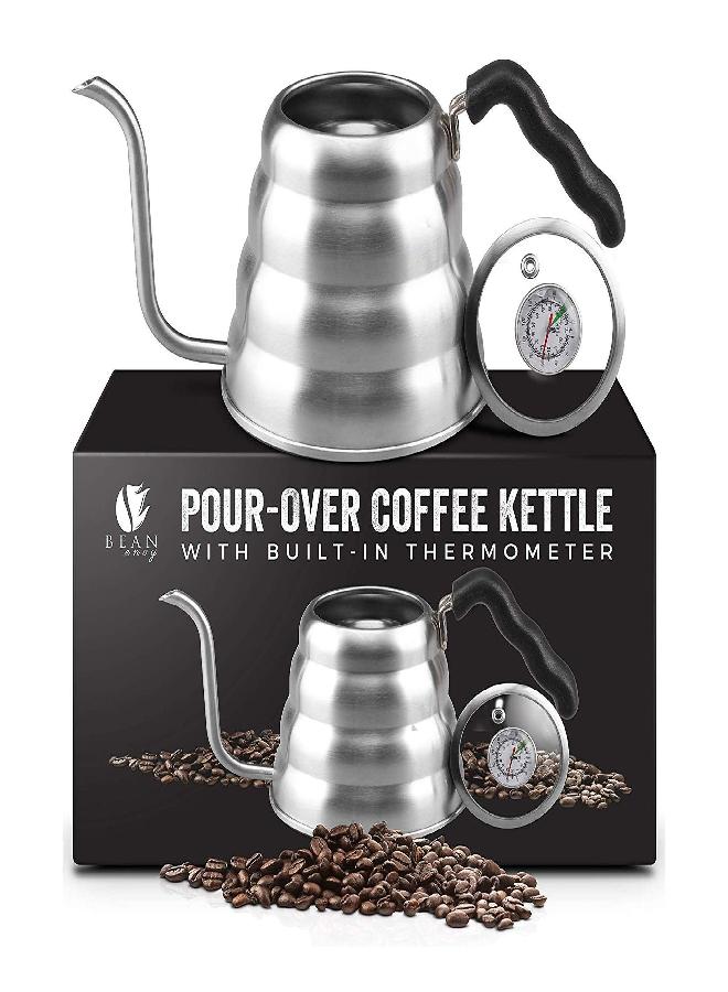 Bean Envy Bean Envy Pour Over Coffee Kettle - 40 oz, Stainless Steel, Gooseneck Coffee and Tea Kettle with Thermometer and Ergonomic Handle  - Image 1