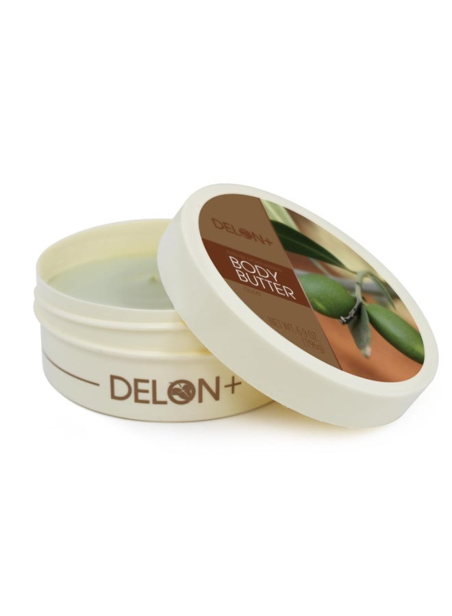 Delon زبدة الجسم المرطبة المكثفة من ديلون، زيت الزيتون مع زيت الزيتون وفيتامين E، 6.9 أونصة - Image 2