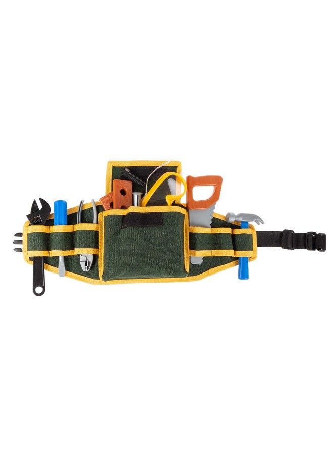 Hey! Play! Kids Tool Belt Set Children’S Handyman Kit With 2 Belts Saw Hammer Screwdriver Wrench Pliers Safety Goggles 20 Pcs - Image 1