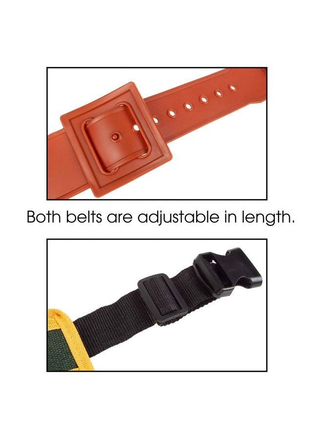 Hey! Play! Kids Tool Belt Set Children’S Handyman Kit With 2 Belts Saw Hammer Screwdriver Wrench Pliers Safety Goggles 20 Pcs - Image 4