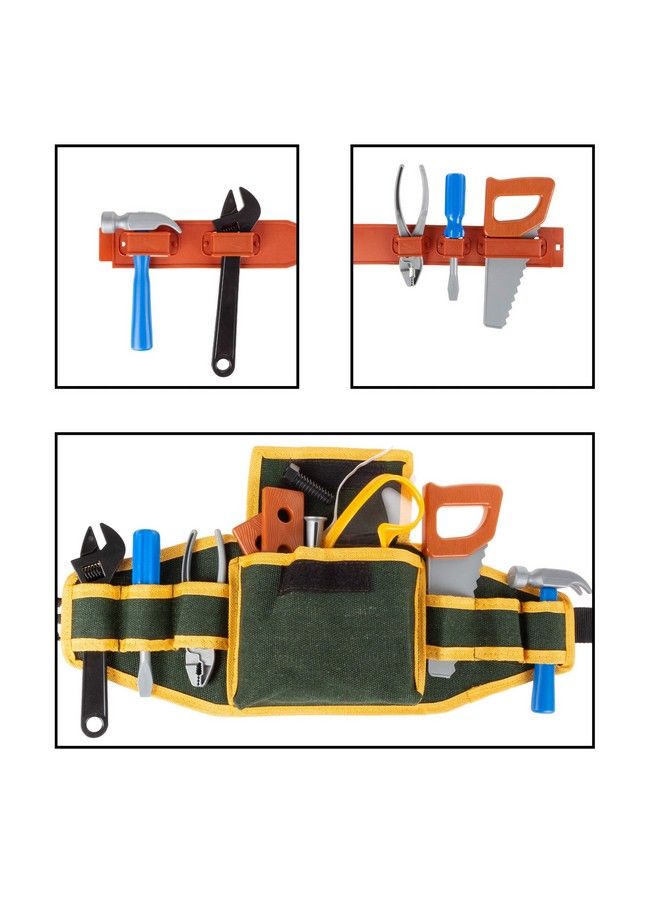 Hey! Play! Kids Tool Belt Set Children’S Handyman Kit With 2 Belts Saw Hammer Screwdriver Wrench Pliers Safety Goggles 20 Pcs - Image 5