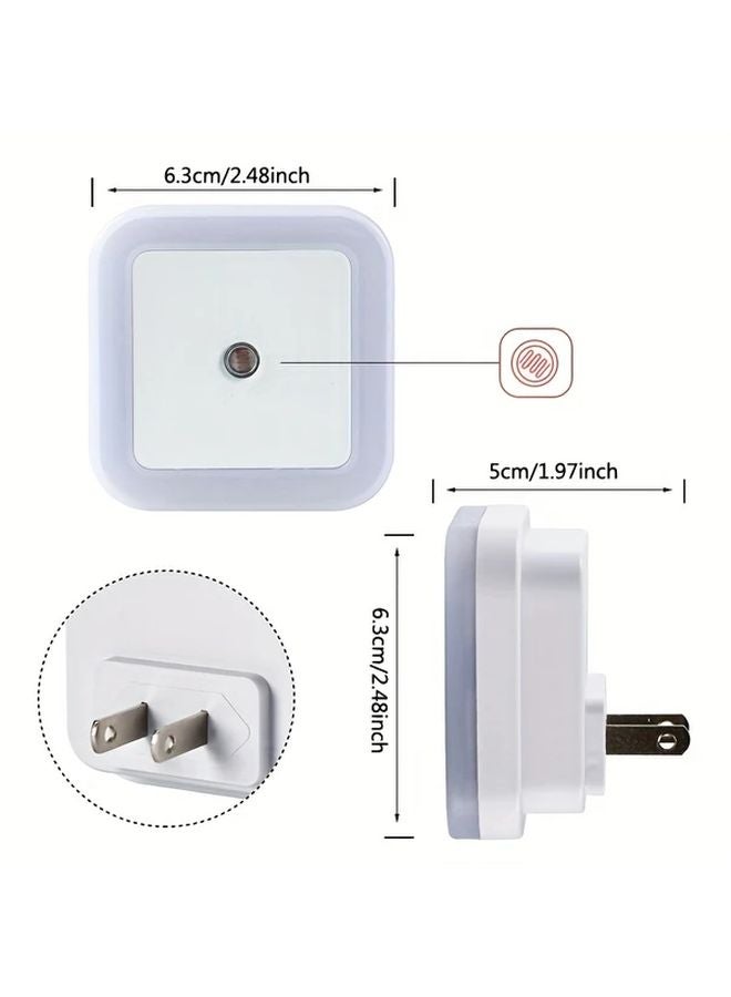 White Smart Night Light Dusk To Dawn Auto On Off For Bedroom Bathroom Hallway - Image 4