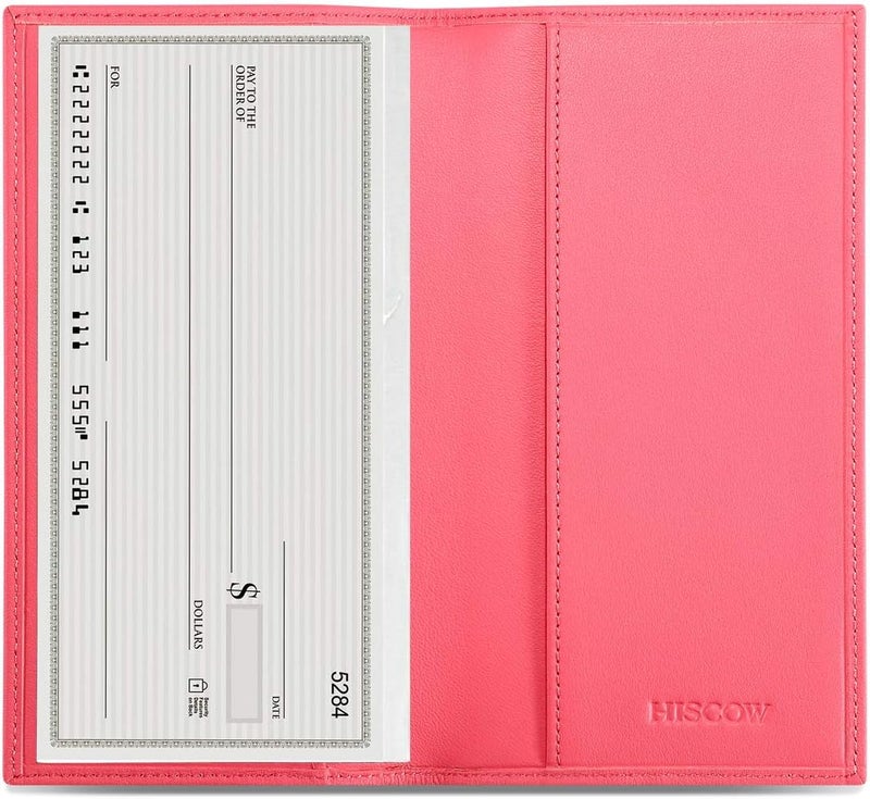 HISCOW Minimalist Checkbook Cover - Full Grain Leather - Image 1
