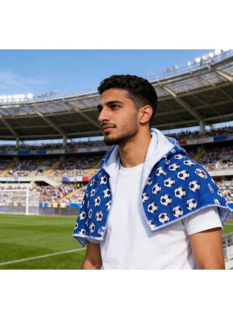 （2 Pcs）football cooling towels, U-shaped sun-protective cooling headband,  hooded towel, quick-drying and cooling properties. Ideal for sports use, 29 cm × 63.5 cm - Image 4